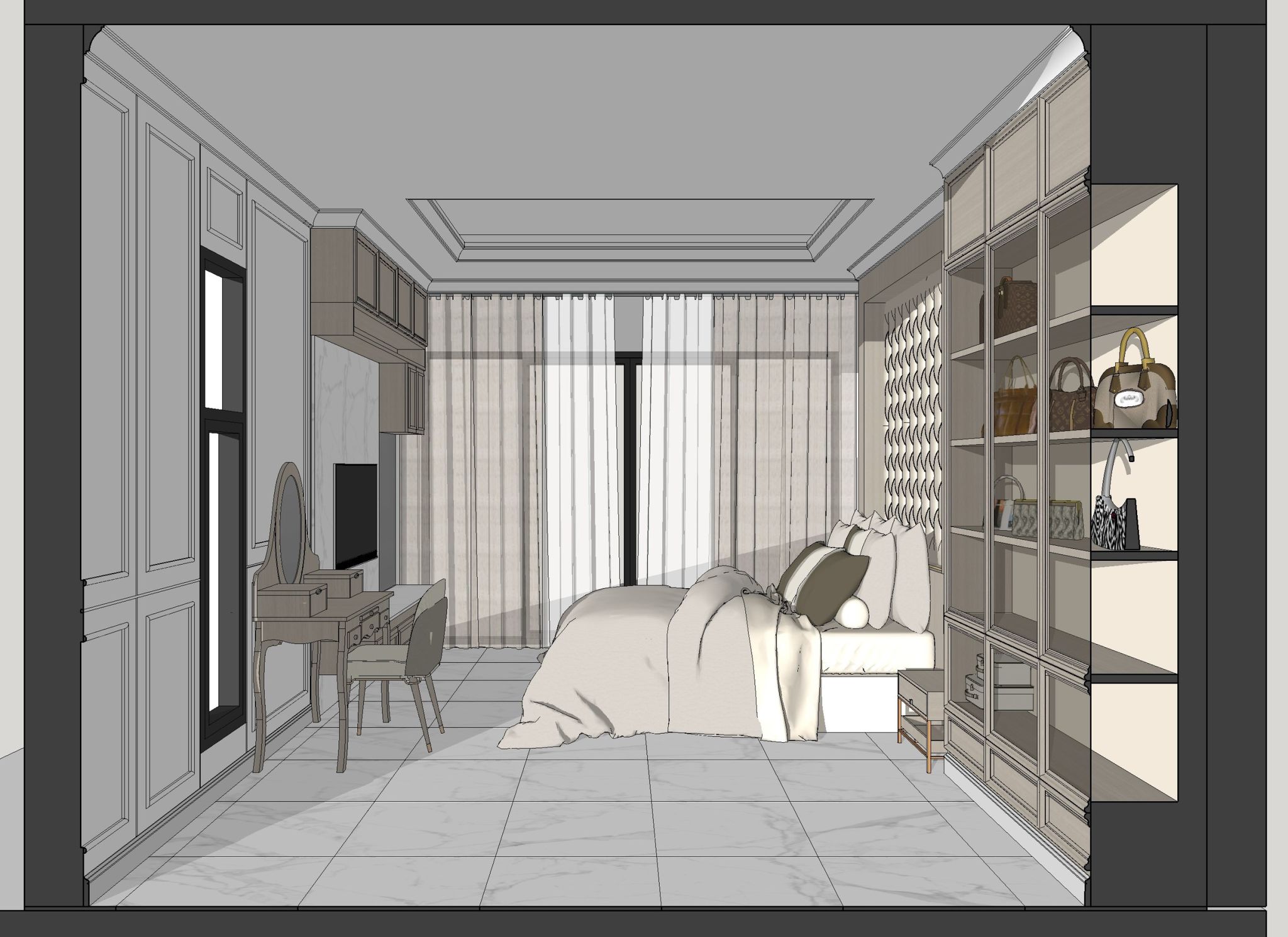 Ambient lighting bedroom design Koh Samui - luxury residential architecture