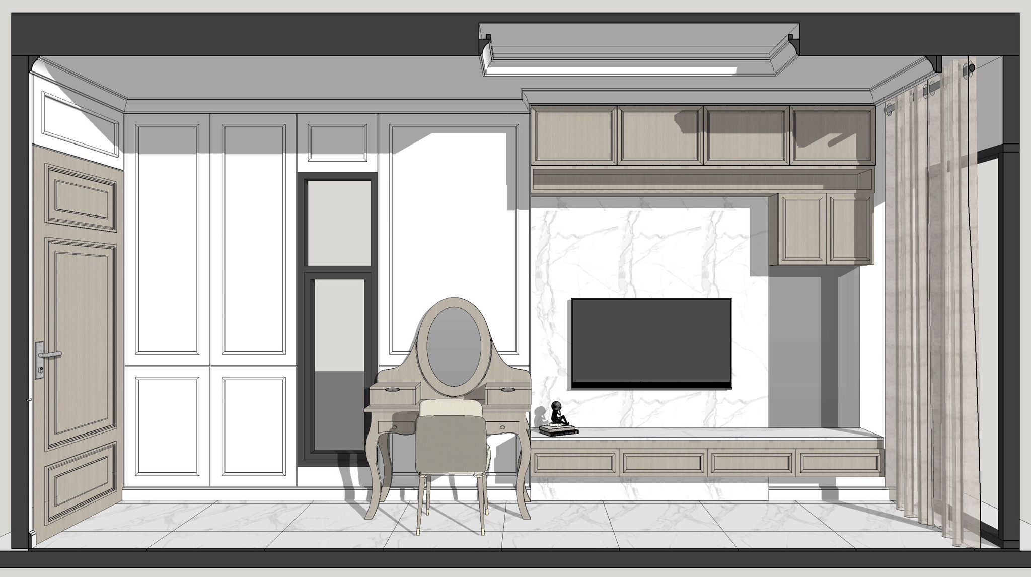 Contemporary bedroom interior design Samui - professional architect services