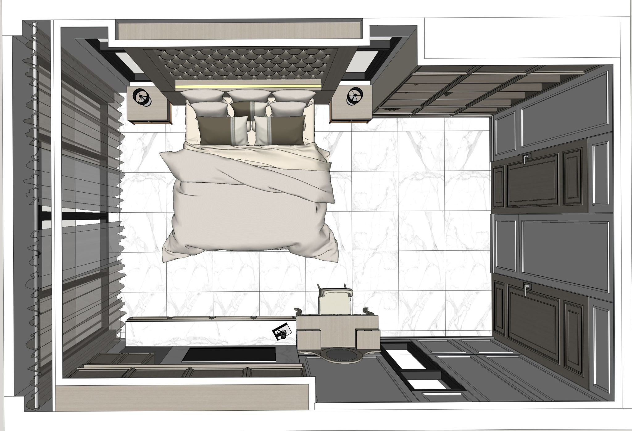 Luxury bedroom architecture Samui Thailand - custom interior design solutions