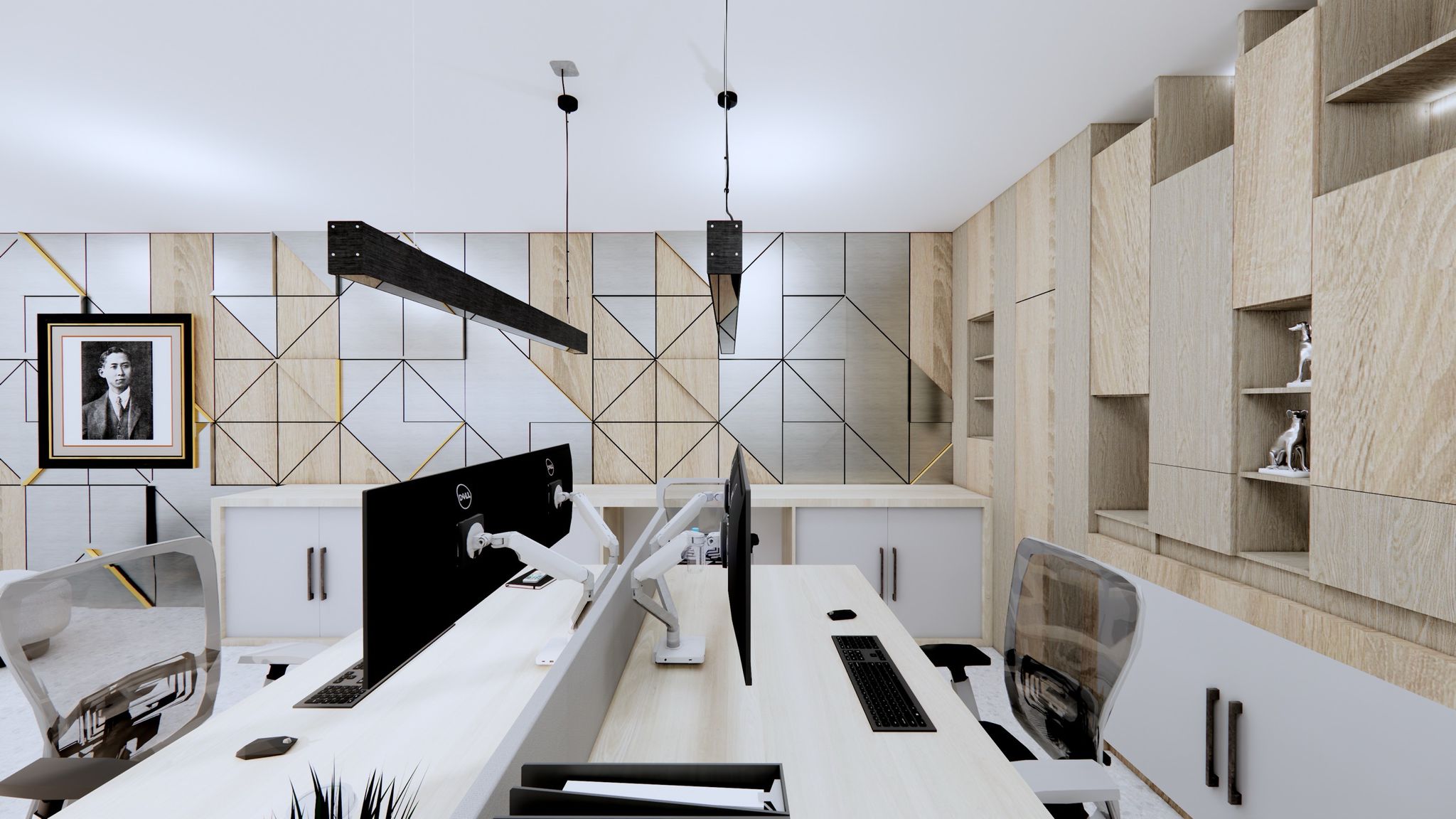 Modern office interior design Thailand - commercial architecture by architect Wipawee Wipolchai